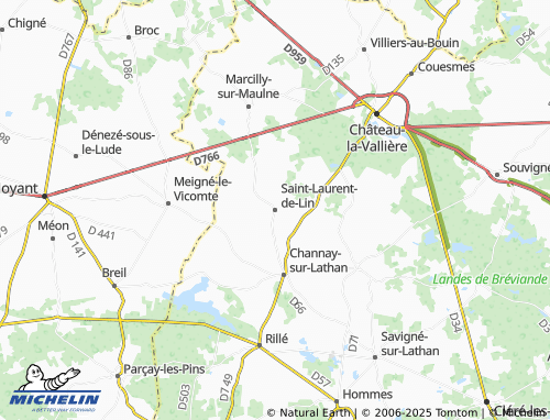 MICHELIN Saint-Laurent-de-Lin map - ViaMichelin