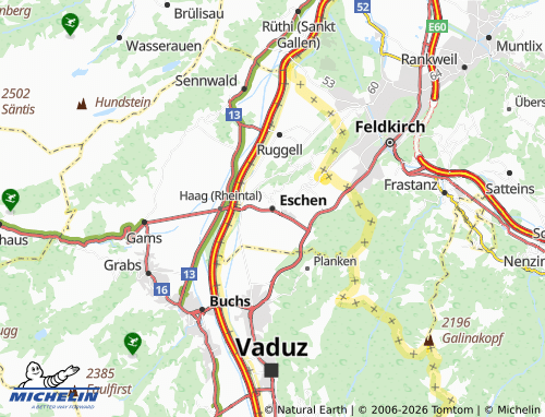 Mapa MICHELIN Eschen - ViaMichelin
