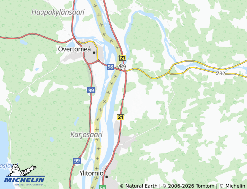 MICHELIN Purasenvaara map - ViaMichelin