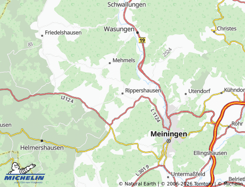 MICHELIN Rippershausen map - ViaMichelin