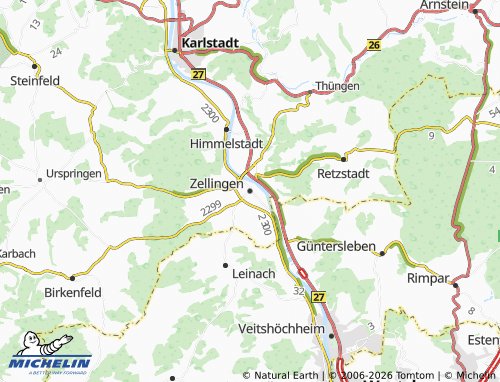 MICHELIN Zellingen map - ViaMichelin