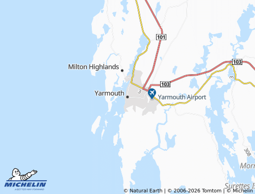 Mapa MICHELIN Yarmouth - ViaMichelin