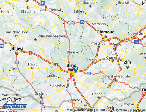 Kaart MICHELIN Blansko - ViaMichelin
