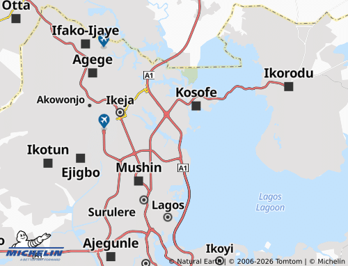 MICHELIN Ogudu map - ViaMichelin