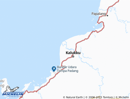 MICHELIN Kalukku Barat map - ViaMichelin