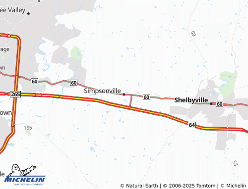 MICHELIN-Landkarte Simpsonville - ViaMichelin
