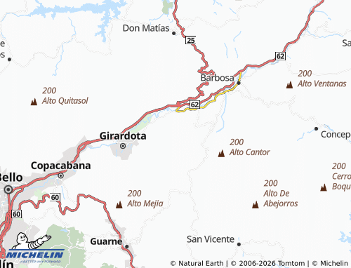 MICHELIN Platanito Parte Alta map - ViaMichelin