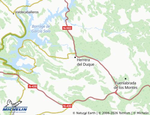 MICHELIN Herrera del Duque map - ViaMichelin