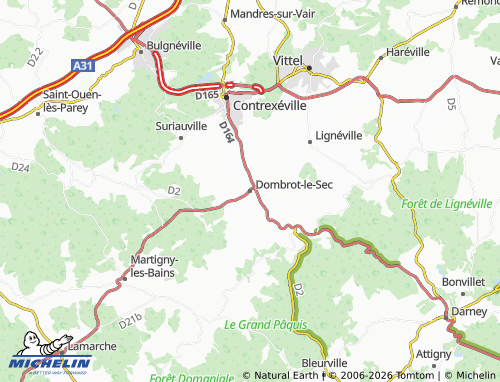 Mappa MICHELIN Dombrot-le-Sec - ViaMichelin