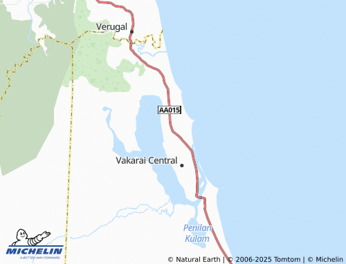 MICHELIN Koralai Pattu North map - ViaMichelin