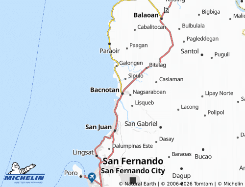 MICHELIN Bacnotan map - ViaMichelin