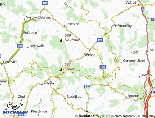 MICHELIN Sušetice map - ViaMichelin