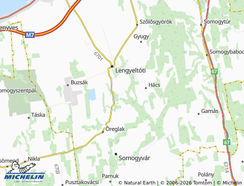 MICHELIN-Landkarte Kisberény - ViaMichelin