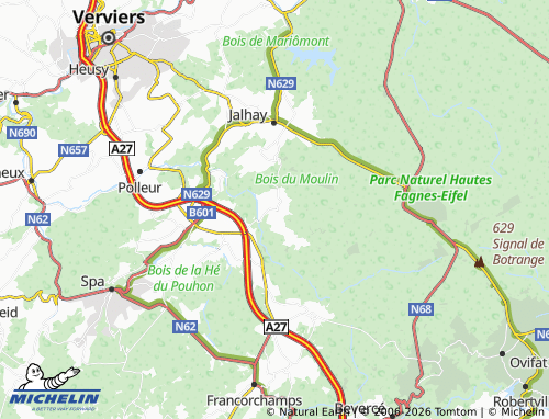 MICHELIN Solwaster map - ViaMichelin