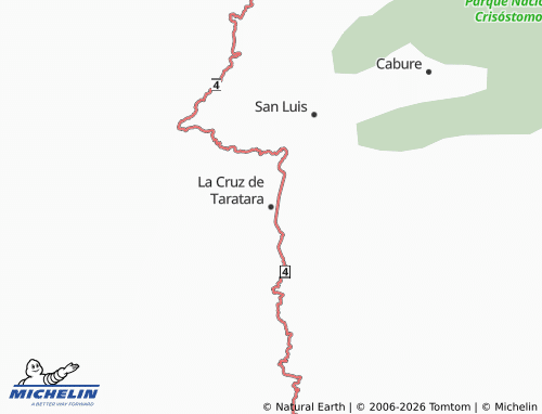 Mappa MICHELIN La Cruz de Taratara - ViaMichelin