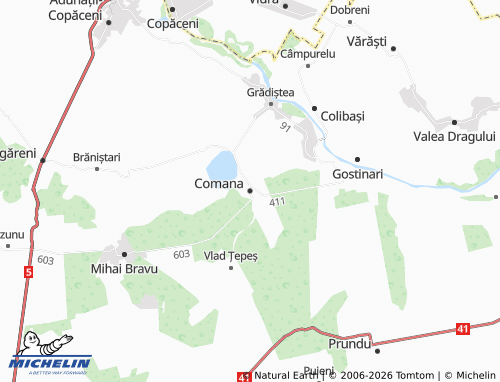 MICHELIN-Landkarte Comana - ViaMichelin