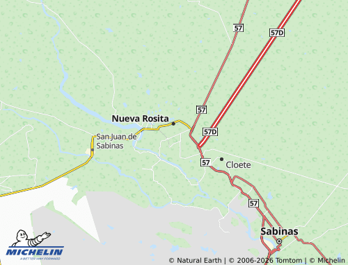 Mappa MICHELIN Hidalgo - ViaMichelin