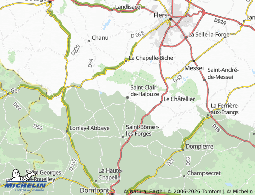 Mapa MICHELIN Saint-Clair-de-Halouze - ViaMichelin