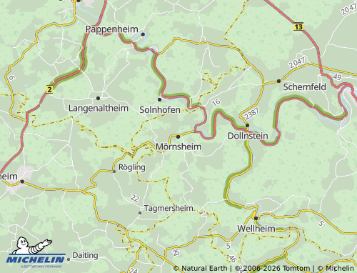 Mapa MICHELIN Mörnsheim - ViaMichelin