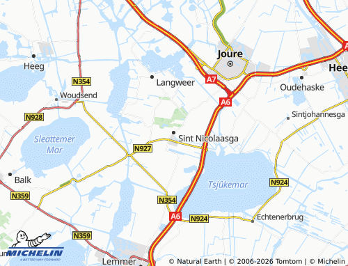 Carte MICHELIN Sint Nicolaasga - ViaMichelin