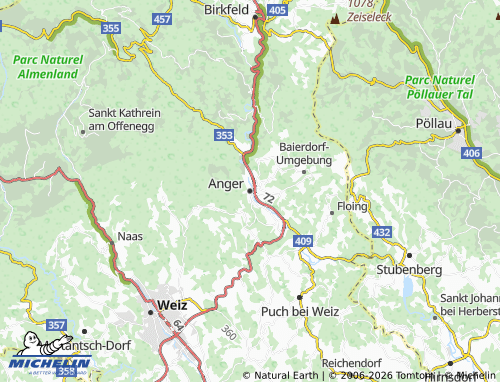 MICHELIN Anger map - ViaMichelin