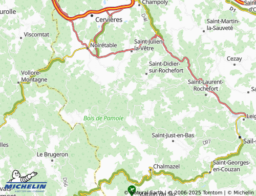 Mapa MICHELIN La Côte-en-Couzan - ViaMichelin