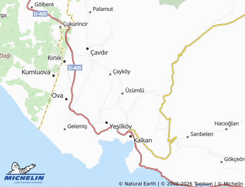 Mapa MICHELIN Üzümlü - ViaMichelin