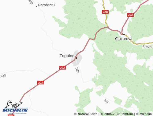 Mapa MICHELIN Topolog - ViaMichelin