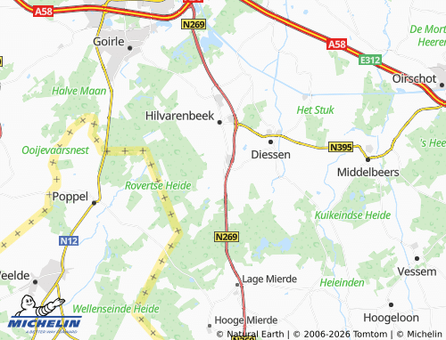 Carte MICHELIN Esbeek - ViaMichelin