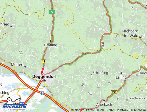 MICHELIN Greising map - ViaMichelin
