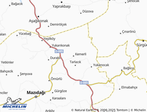 MICHELIN-Landkarte Kemerli - ViaMichelin