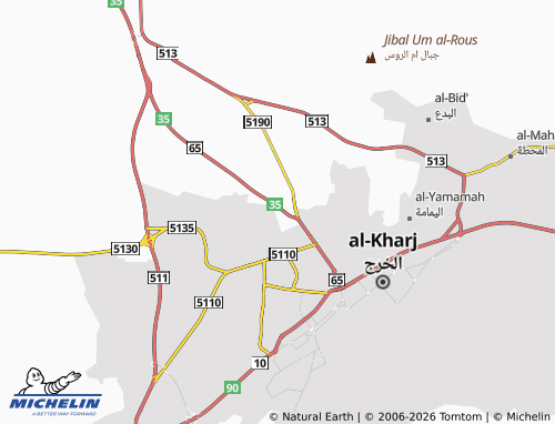 MICHELIN-Landkarte Bada Bin Arfaj - ViaMichelin