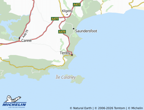 Mappa MICHELIN Tenby - ViaMichelin