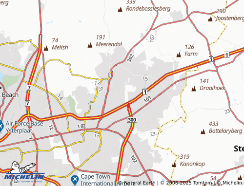 Mappa MICHELIN Amanda Glen-Bellville - ViaMichelin