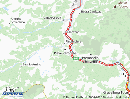 MICHELIN Pieve Vergonte map - ViaMichelin