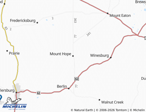 Kaart MICHELIN Mount Hope - ViaMichelin