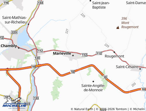 MICHELIN-Landkarte Marieville - ViaMichelin