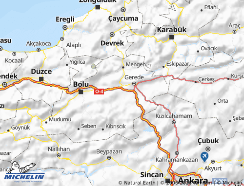 Mappa MICHELIN Dörtdivan - ViaMichelin