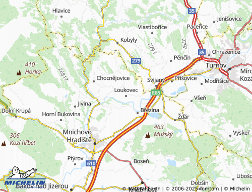 Kaart MICHELIN Loukovec - ViaMichelin