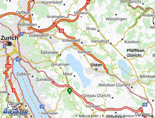 MICHELIN-Landkarte Greifensee - ViaMichelin