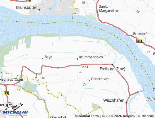 MICHELIN Krummendeich map - ViaMichelin
