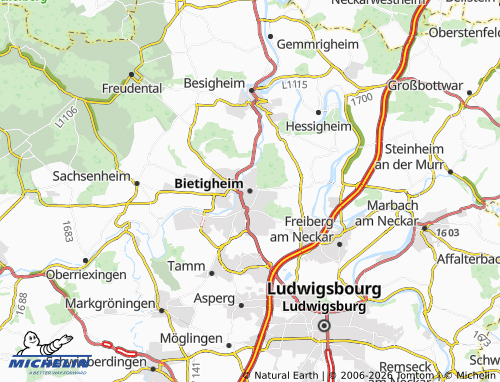 Mapa MICHELIN Bietigheim-Bissingen - ViaMichelin