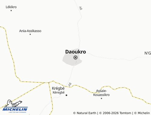 MICHELIN Daoukro map - ViaMichelin