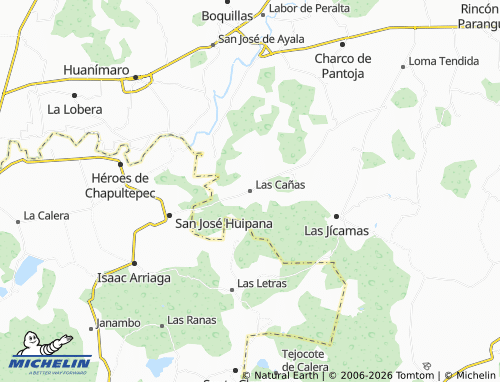 MICHELIN Las Cañas map - ViaMichelin