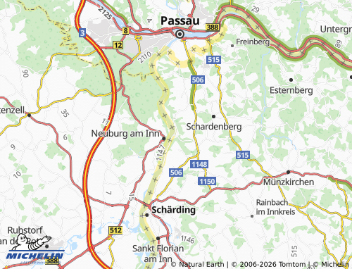 Mapa MICHELIN Wernstein am Inn - ViaMichelin