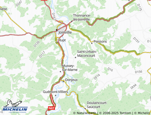 MICHELIN Saint-Urbain-Maconcourt map - ViaMichelin