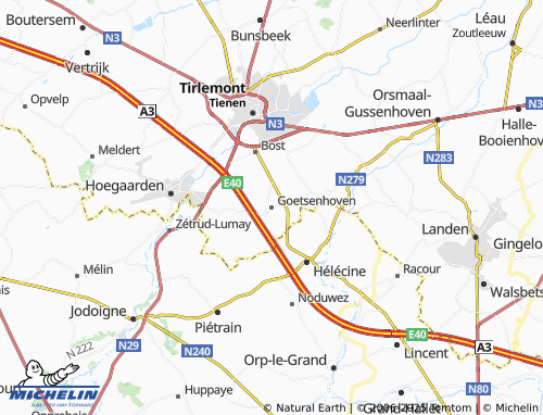 MICHELIN Goetsenhoven map - ViaMichelin