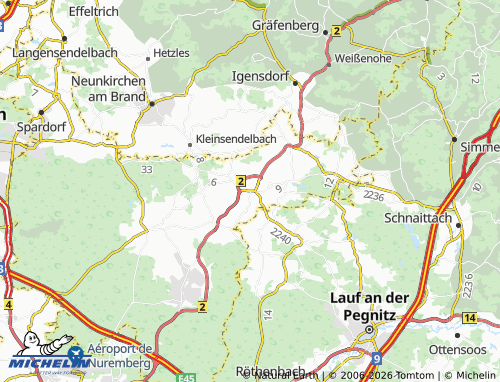 MICHELIN Eschenau map - ViaMichelin