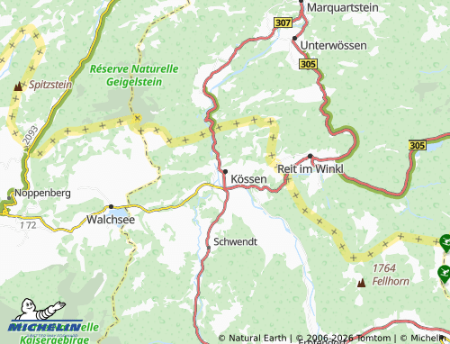 Mappa MICHELIN Kössen - ViaMichelin
