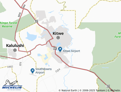 MICHELIN Nkana East map - ViaMichelin